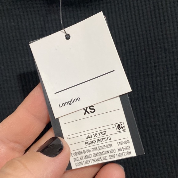 Original Use tunic black waffle weave‎ soft NWT longline xs shirt - Picture 4 of 8